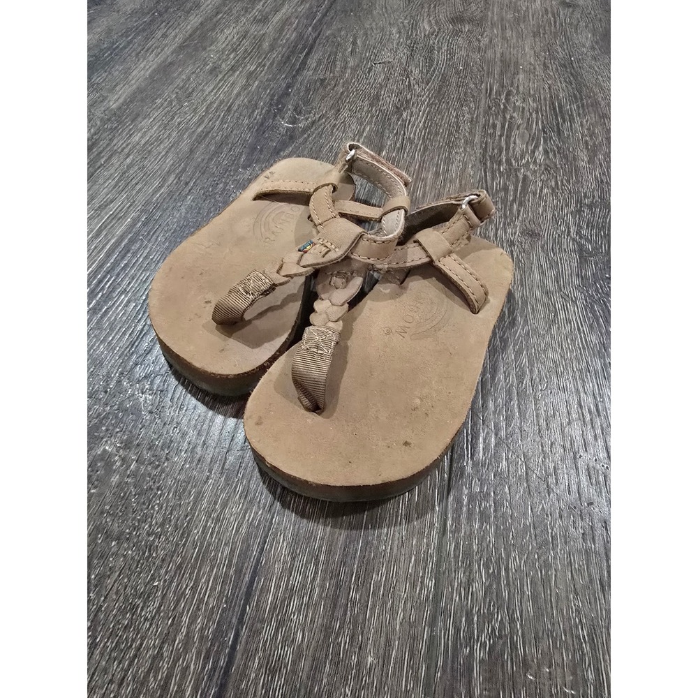 Rainbow Sandals Kids Sierra Braided Leather Sandals Brown Size 3/4 2287